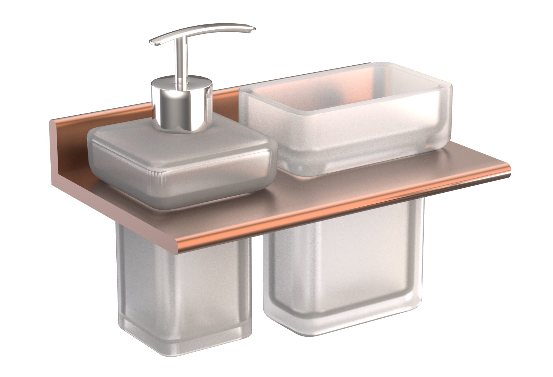 FERRARA LIQUID SOAP DISPENSER WITH TUMBLER HOLDER