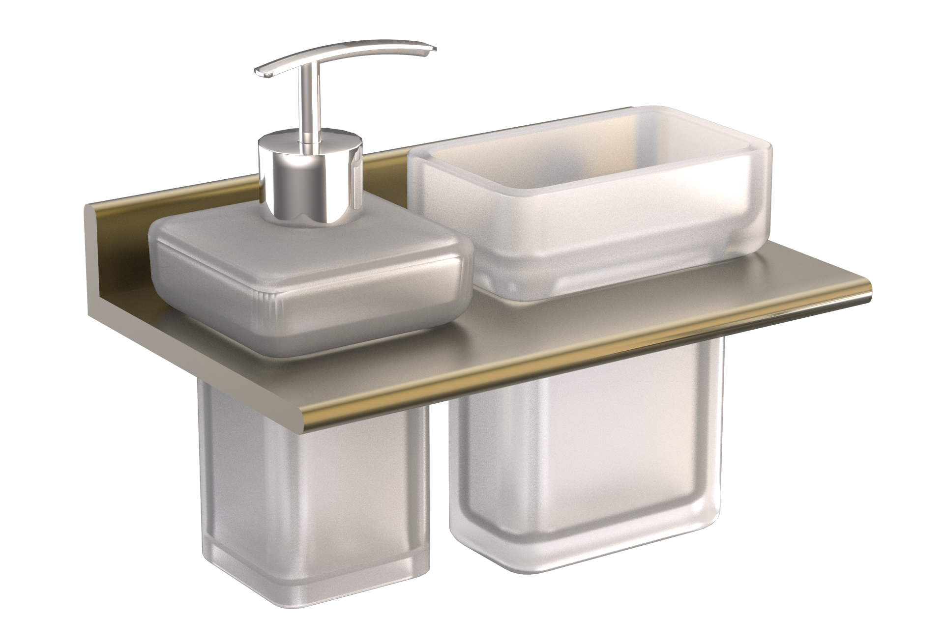 FERRARA LIQUID SOAP DISPENSER WITH TUMBLER HOLDER